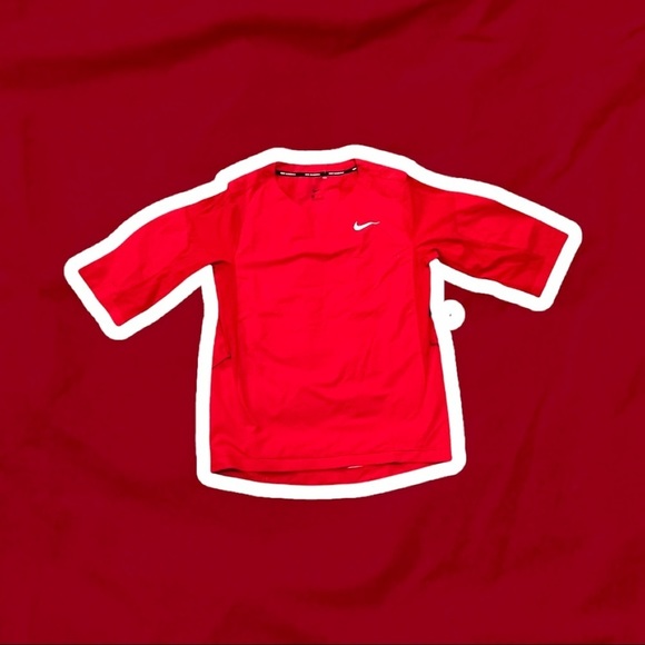 (S) Nike Red Hot Baseball Jacket Short Sleeve NWT - Picture 9 of 9